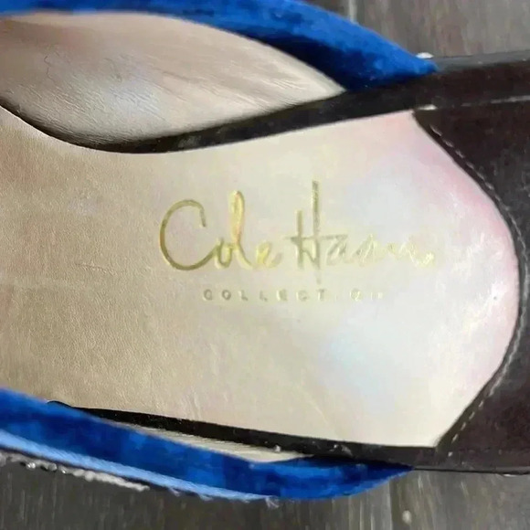 Cole Haan Kyrene Brown Suede Floral Embellished Mule Size 7.5 - Picture 5 of 6